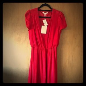 Midi red dress